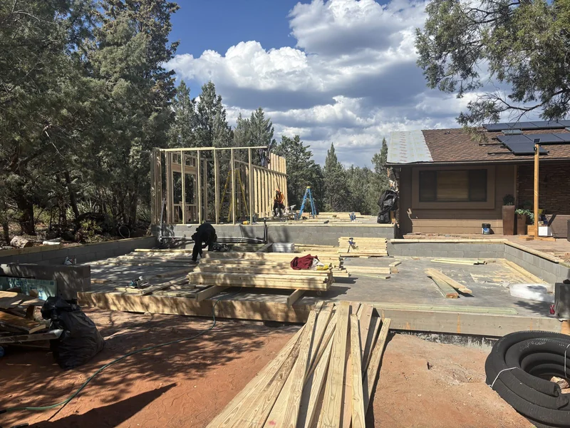 New framing going up as part of the gut remodel