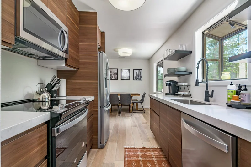 Updated kitchen with new cabinetry and countertops