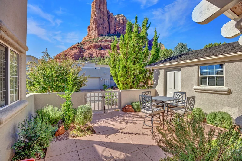 Updated patio area with red rock views